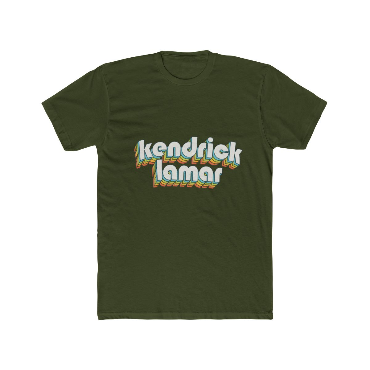 Kendrick Lamar Retro Rainbow Typography Faded Styl T Shirt - alternate angle 3, merchandise